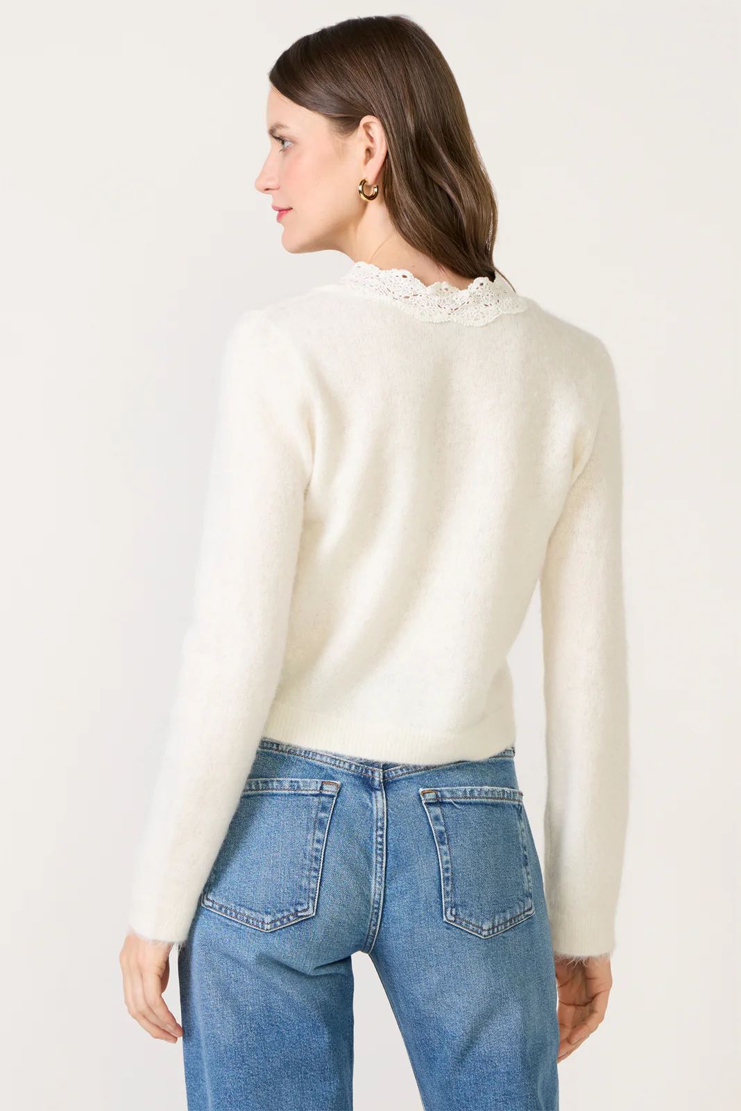 Mer Lace Trim Cardigan - Image 4
